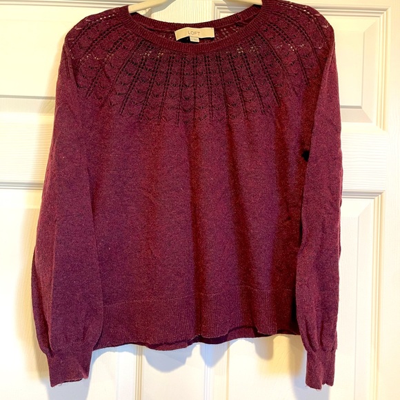 Loft Scalloped Neck Sweater - Picture 1 of 2